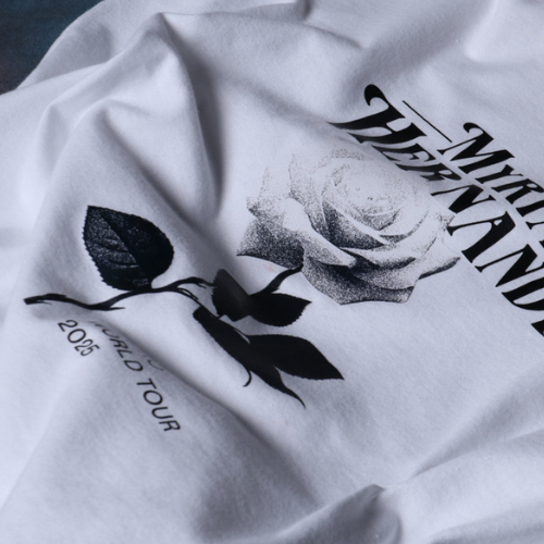 Polera Rosa Blanca - Unisex